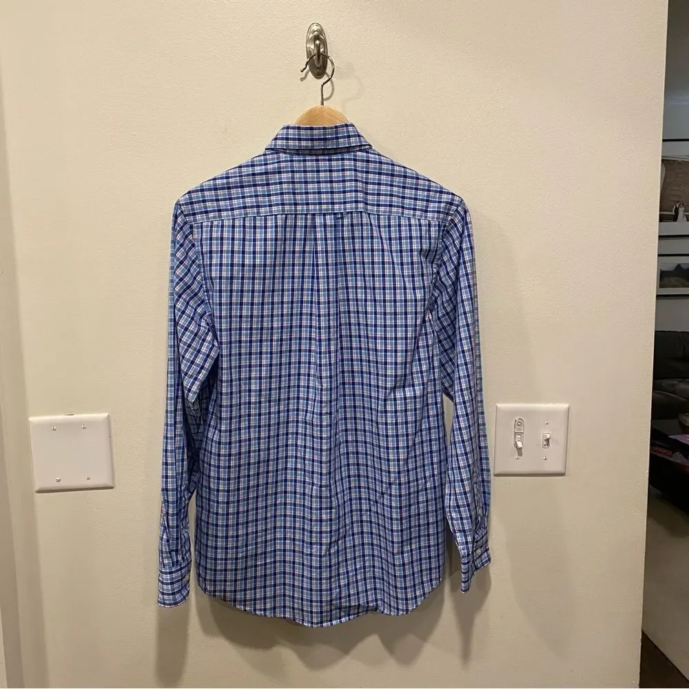 Ralph Lauren button down shirt boys size 20 blue and white plaid